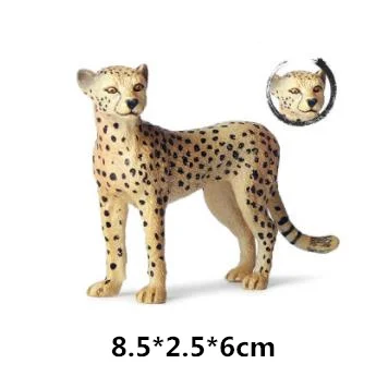 Cheetah Имитация животных диких животных ферма в африканском стиле Саванна лев Король птица серия леопард кошка пантера Ягуар детские игрушки подарок - Цвет: Cheetah