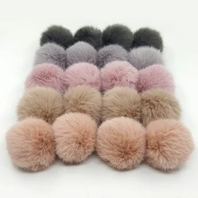 Lavida F21 4 шт. 5 см Искусственный мех норки помпоны мяч с петлями/DIY Обувь Одежда шляпа брелок материалы аксессуары/ювелирных изделий