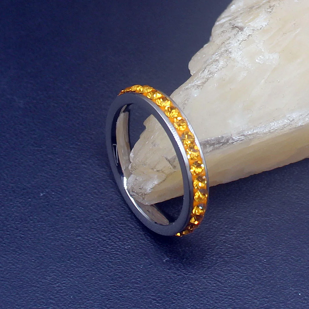 Gemstonefactory Jewelry Big Promotion Single Unique 925 Silver Charming Yellow Citrine Women Gifts Band Rings 7# 20214493