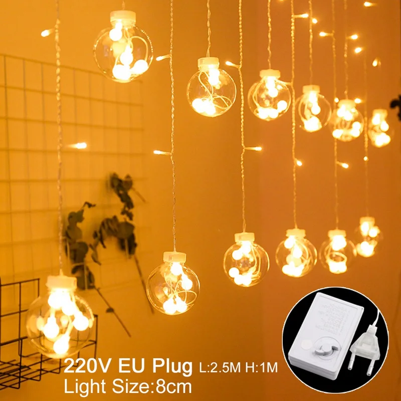 Led style 1 Свадебный светильник FENGRISE, украшение на Рождество, украшение для дома, Рождественская елка, светильник Navidad Xmas, новогодний, Декор - Цвет: Led style 1