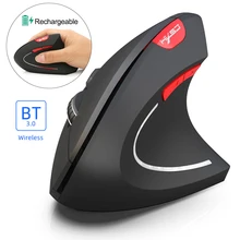 Топ Беспроводная игровая мышь Bluetooth 3,0 мышь 3 регулируемые dpi 800 1600 2400 6 кнопок перезаряжаемая эргономичная Вертикальная мышь