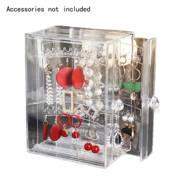 

Jewelry Display Storage Tray Holder Ornaments Storage Box Makeup Organizer Dust Proof Earring Storage Box