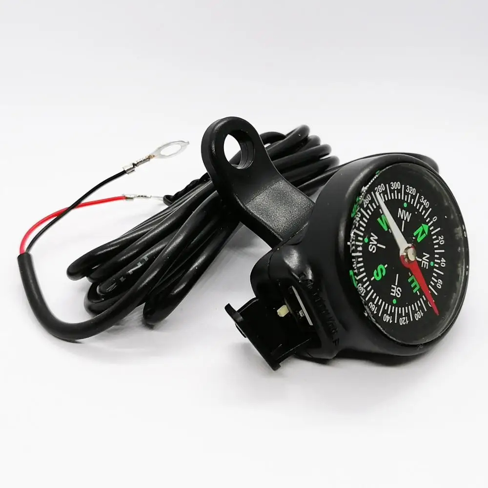 Motorcycle Handlebar Rail Mount Electric Scooter Mirror Rear Waterproof