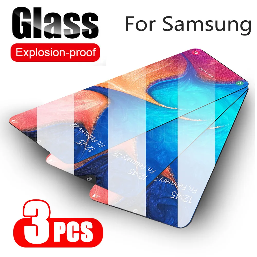 Защитное стекло закаленное для Samsung A20/A 20/A10/A30/A40/A 10/A 30/A 40 3 шт.|Защитные стёкла и