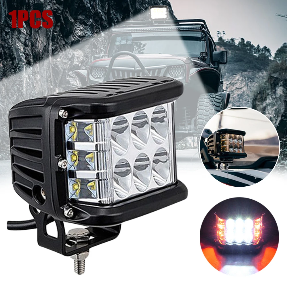 

2pcs 4"Inch 90 W Side Shooter Pods Combo LED Work Light Strobe Lamp Fog ATV SUV Trucks Car Lights Accessories
