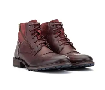 

Fashion Men PU Shoes Top Quality Vintage PU Leather Plaid Boots Lace Up Mens Boots Casual Zapatos De Hombre TV317