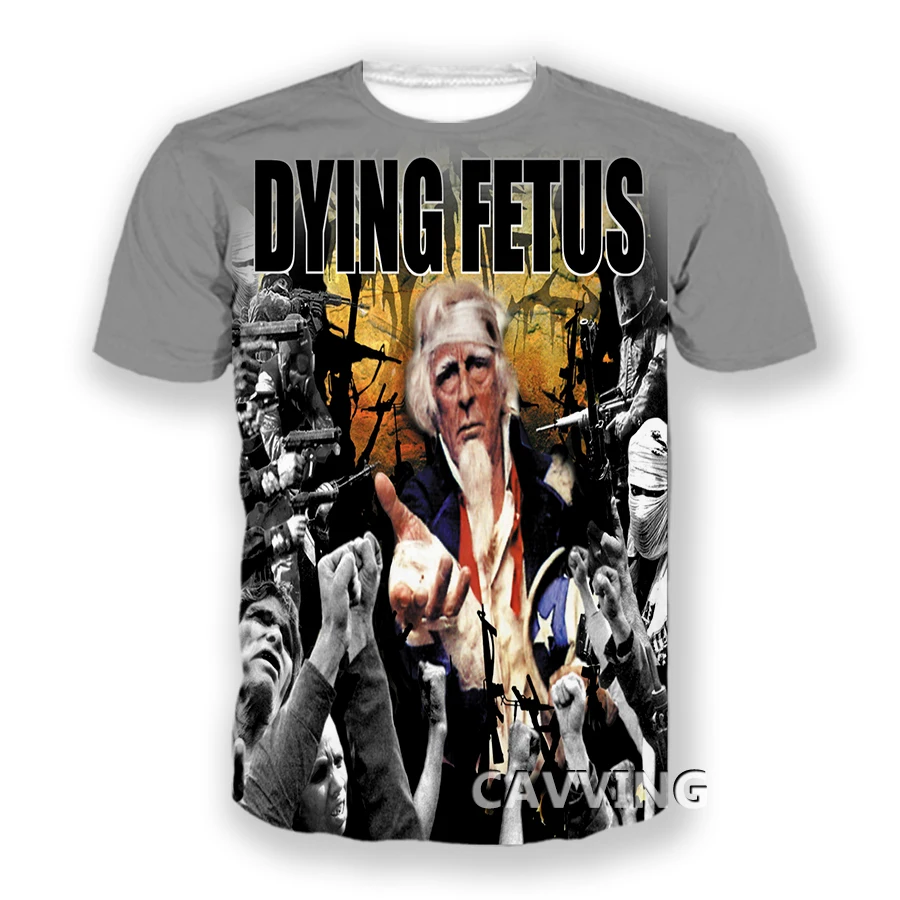 CAVVING 3D Printed  DYING FETUS Band  Casual T-shirts  Hip Hop T Shirts Harajuku Styles Tops Clothing for Men/women