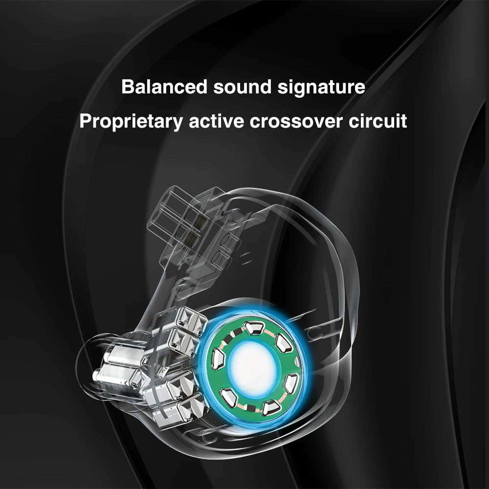 Новейший TRN VX 6BA + 1DD Hybird HIFI монитор для бега Спортивная гарнитура наушники