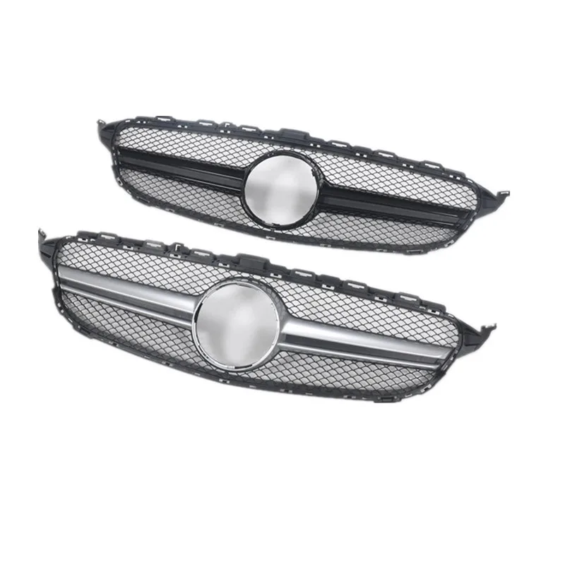 

Car styling Middle grille for Mercedes-Benz C-Class W205 AMG ABS plastic front grille C63 C200L vertical bar