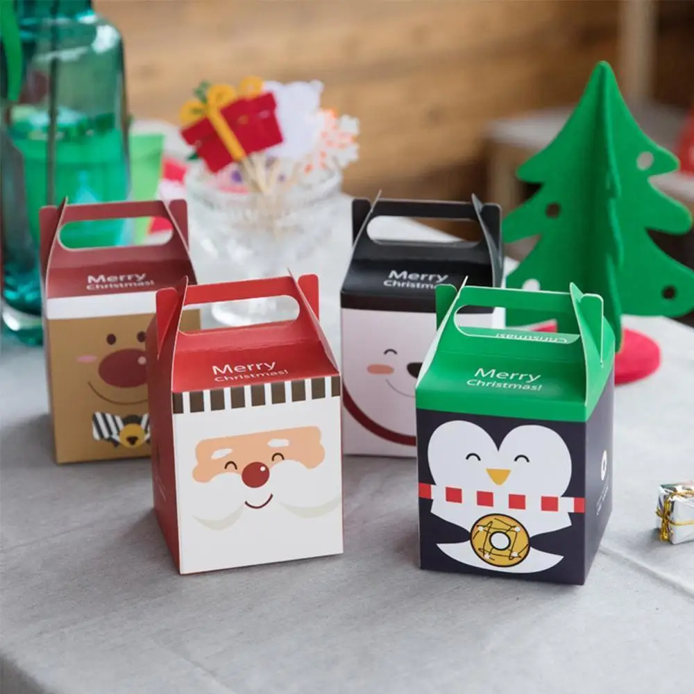 

Christmas Apple Box Cartoon Christmas Eve Packing Box Folding Cartons Packing Customized Candy Fruit Colorful Gift Boxes