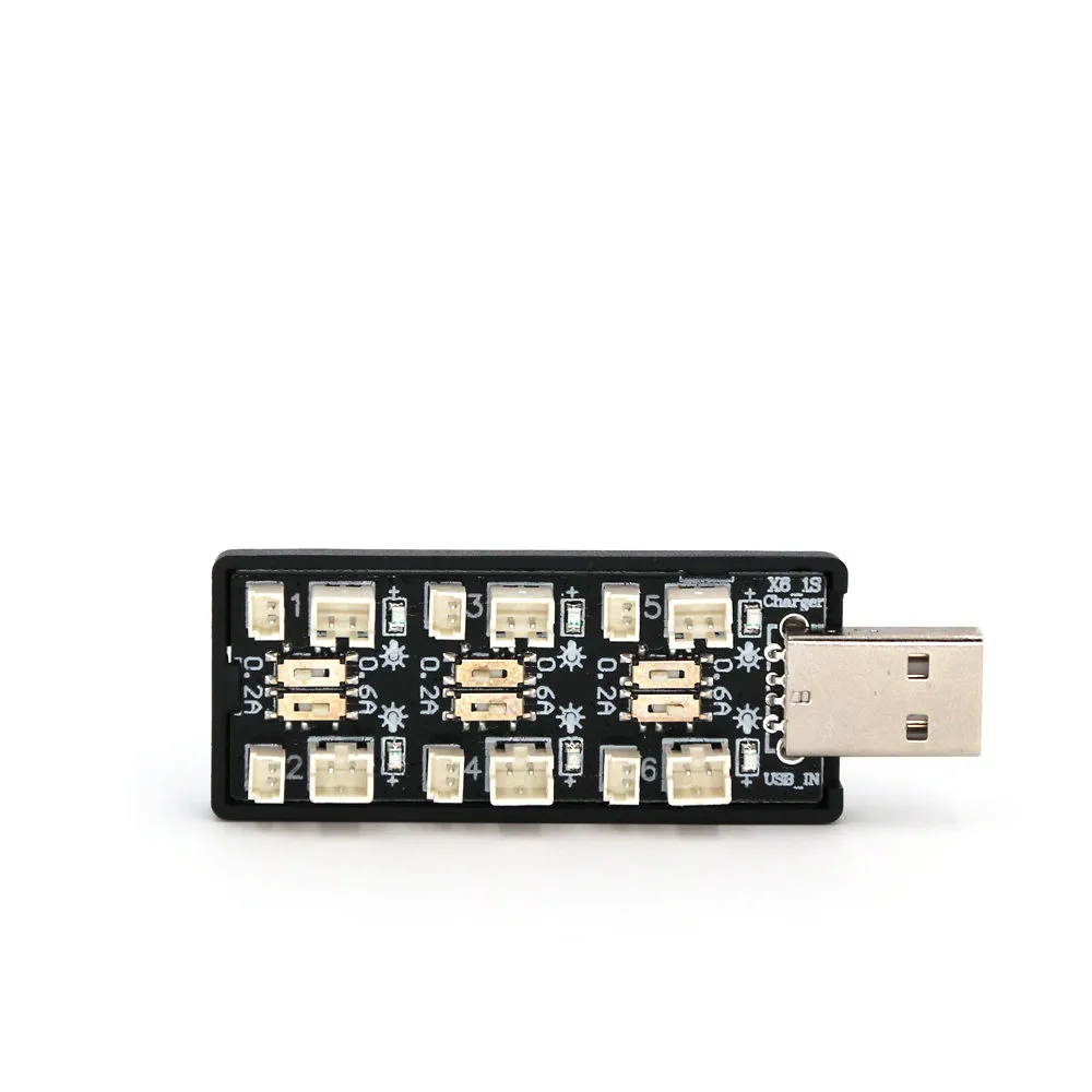 6CH USB 3 8 V 1S LiHv LIPO плата адаптера для зарядки аккумулятора 5V 2A зарядная RC FPV CineWhoop