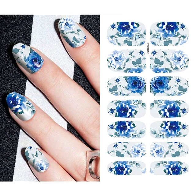 Nail Stickers For Nails Sliders 3D Color Water Transfer Nail Sticker Creativity Decoration Art Necklace Pattern Dreamcatcher YSD016