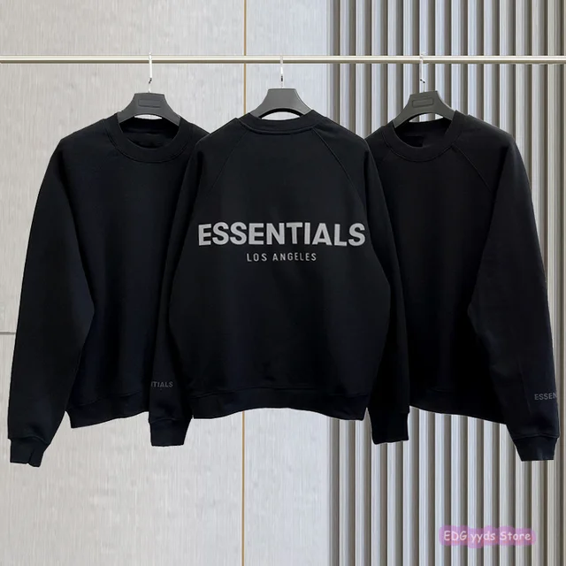 ESSENTIALS Black Los Angeles Sweatshirt 1