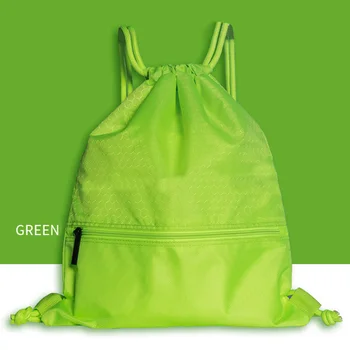 

50*42cm Home Drawstring Travel Waterproof Sport Beam Bag With Zipper Pocket Wear-resistant Swimming Storage Folding Backpack
