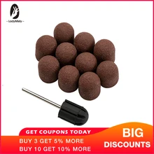 Ladymisty 10 шт. 120#13*19 мм Шлифовальные полосы блок колпачки резиновая оправка ручка для ногтей дрель электрические инструменты для ногтей аксессуары для ногтей
