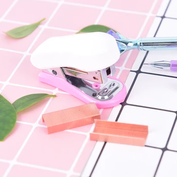 

1000pcs/lot Rose Gold Staples Home School Stationary 24/6 Metal Stapler For Staplers Office Supply