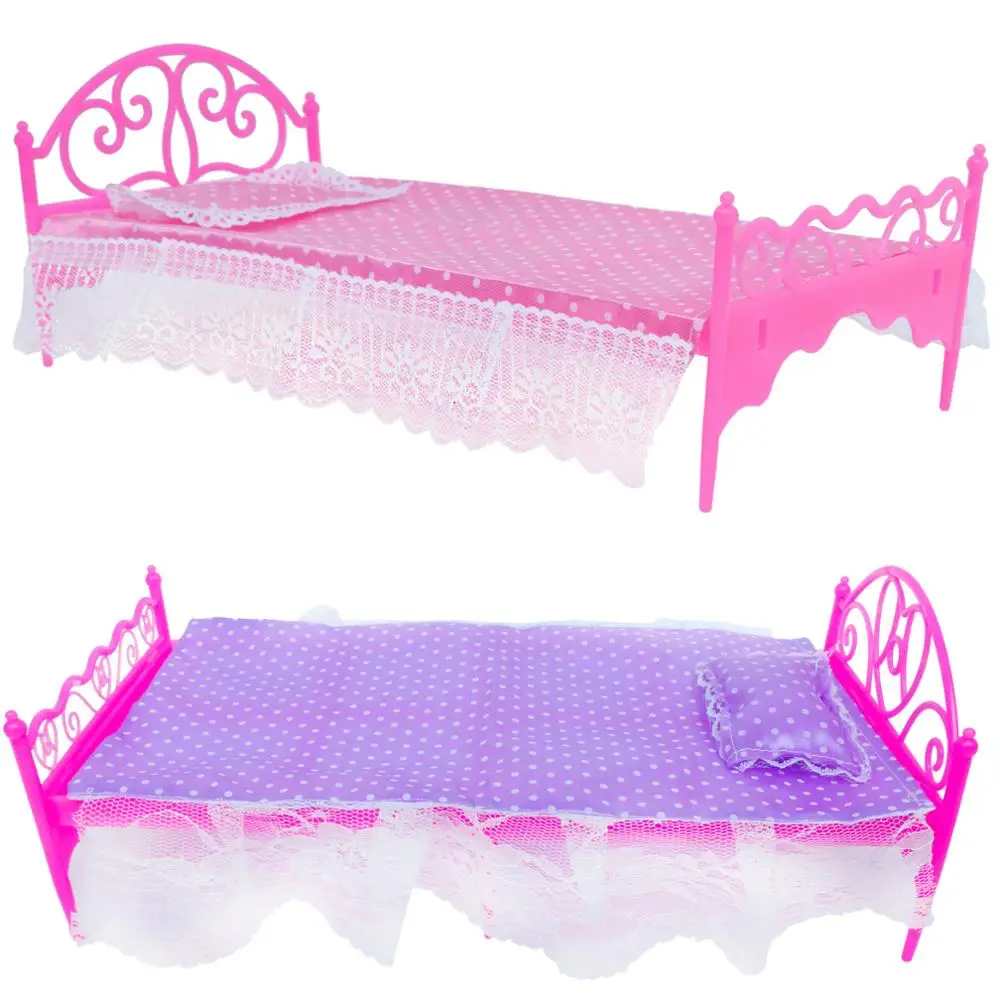 Cama boneca Barbie Conjunto Completo c com roupa de cama