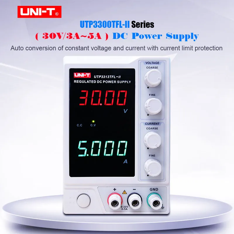 Источник питания постоянного тока UTP3313TFL-II/3315TFL-II 30V3A 30V5A одноканальный линейный стабилизированный источник питания постоянного тока с двойным дисплеем