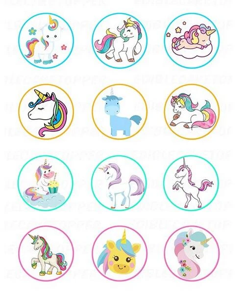 Unicorn Cupcake Topper - 35PCS Rainbow Unicorn Party Decorations Cake  Topper for Girls Baby Shower Birthday Party Supplies Cake Decor Cupcake  Topper