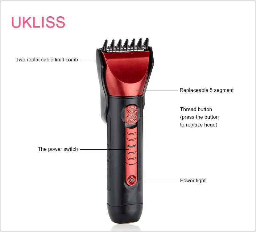 Men's 5 In 1 Electric Hair Trimmer Beard Hair Clipper Rechargeable Washable Portable Shaving Machine Tool For Men Haircut
