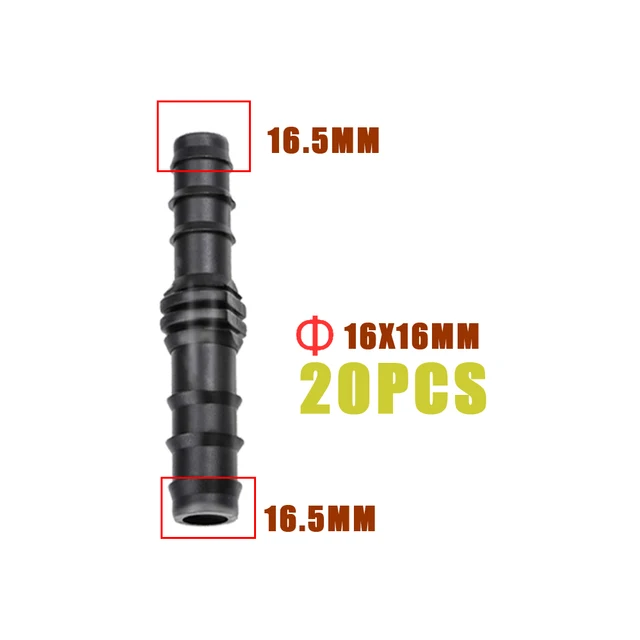 16/20/25 Mm-Es Vízcsatlakozó Műanyag Öntözőcsövek Illeszkedő Kétirányú Egyenlő Barb Csatlakozó Mikrocsepp Adapter A Kerthez - Image 3