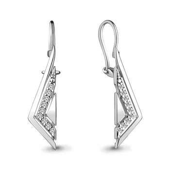 

AQUAMARINE earrings with cubic zirconia, silver 925