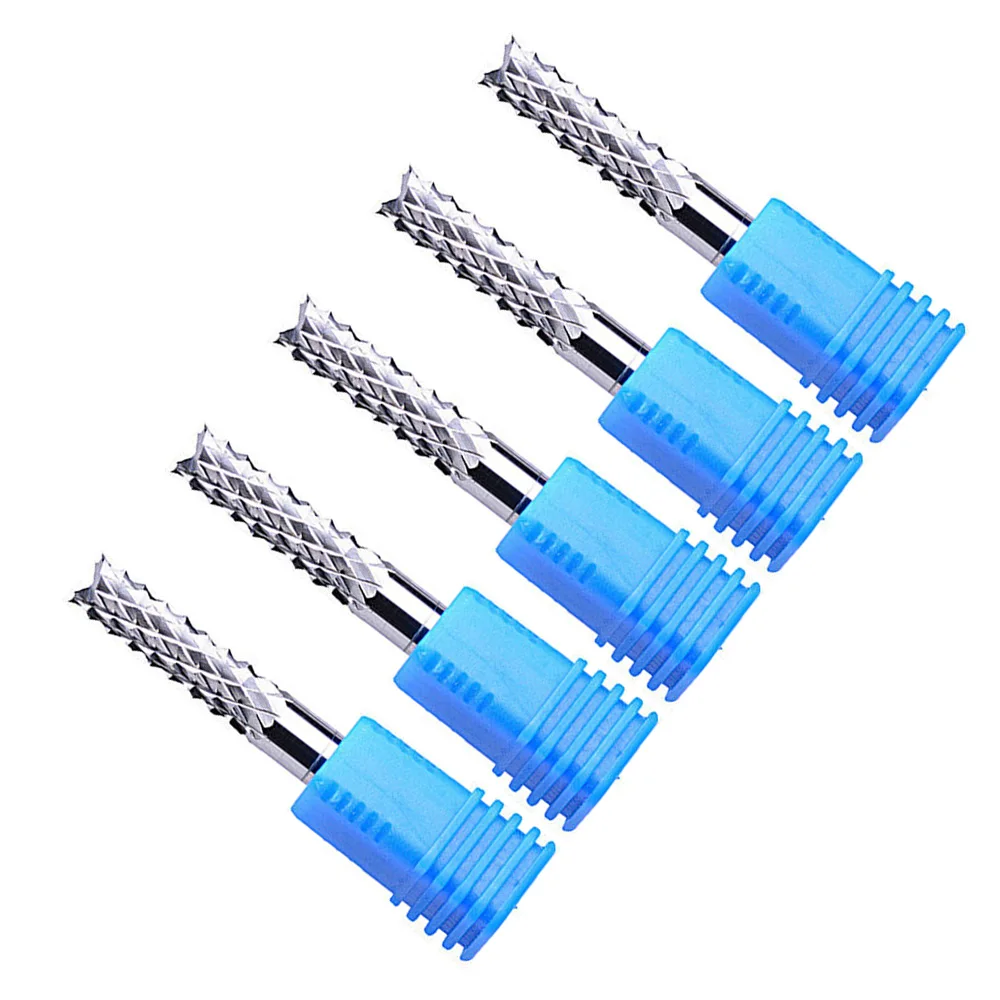 5pcs 6.0mm Carbide PCB Corn Teeth End Mill Cutter CNC Router Drill Bits Tools