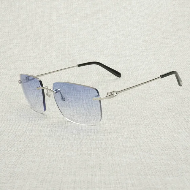 $US $35.64 Vintage Rimless Sunglasses Men Women Metal Frame Square Eyeglasses Shades Oculos Gafas for Outdoor 
