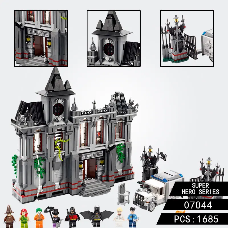 

Batman Arkham Asylum Breakout Movie Super Heroes DC Super Hero Building Set for legoing Ffriends Bricks Blocks DIY Toys