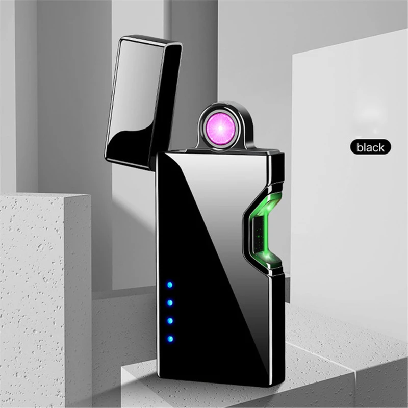 ICE Black Электронная сигаретная зажигалка с инфракрасным зондированием, пульсирующая дуга, USB Беспламенное ветрозащитное электрическое плазменное перезаряжаемое зажигалка - Цвет: ICE Black