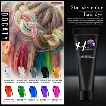 

DOCATY Fashion Salon Hair Dye Cream Color Paint Long Hair Styling Non-toxic DIY Unisex Hair Dye Permanent Wax Hair Coloring Fast