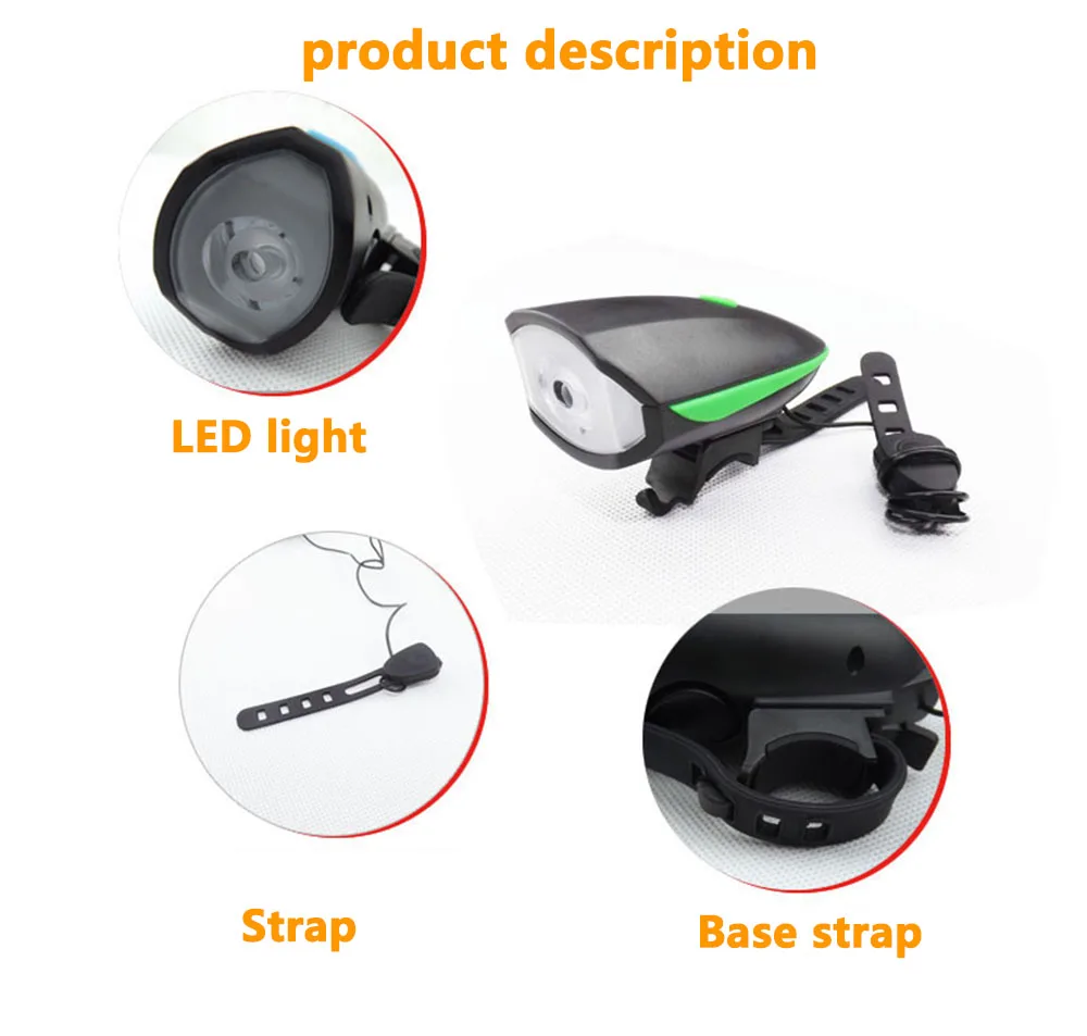 Велосипедный колокольчик электрический зарядка через USB велосипедный фонарь