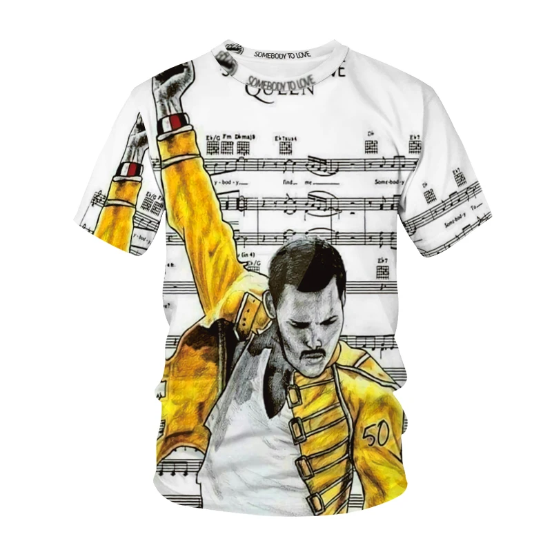 Футболка Freddie Mercury Queen Band для мужчин и женщин модная рубашка с 3D принтом в стиле