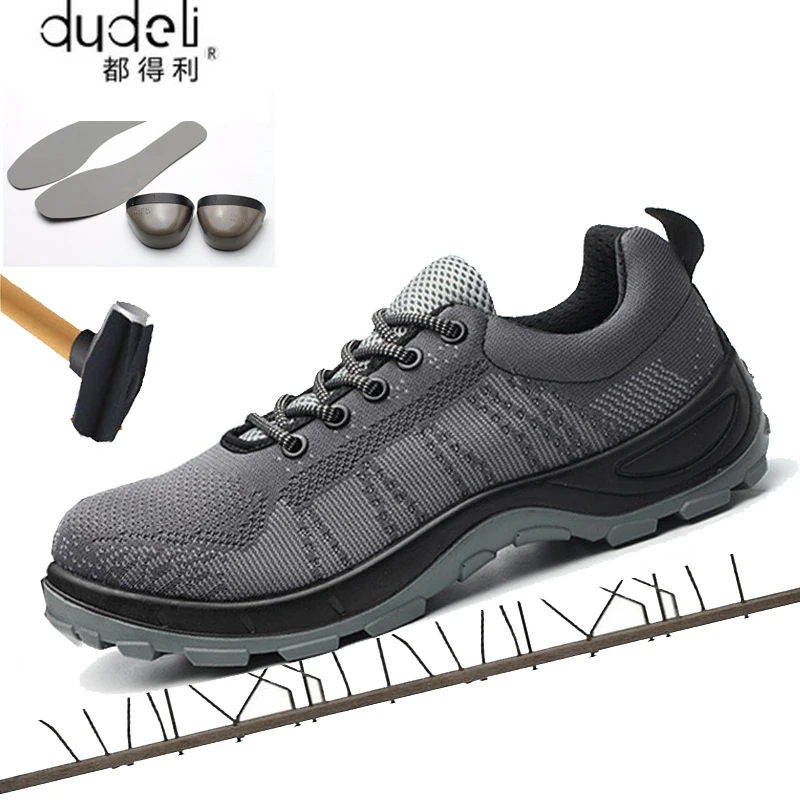 

DUDELI Steel toe safety boots Wilderness Survival Anti-smashing ankle steel mid-plate safty safety shoes #JBZS001