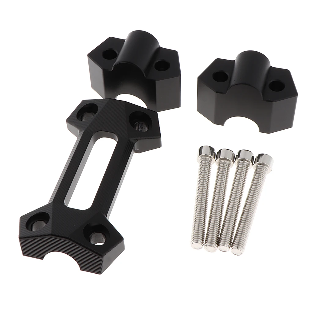 CNC Aluminum Handlebar Mount Riser Clamp For KAWASAKI Z250 Z300 Z800 Motorbikes