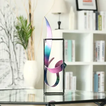 

Exquisite Iron Sculpture Thriving Freestanding Sculpture Abstract Desktop Sculpture Contemporary Centerpieces Modern Metal Art