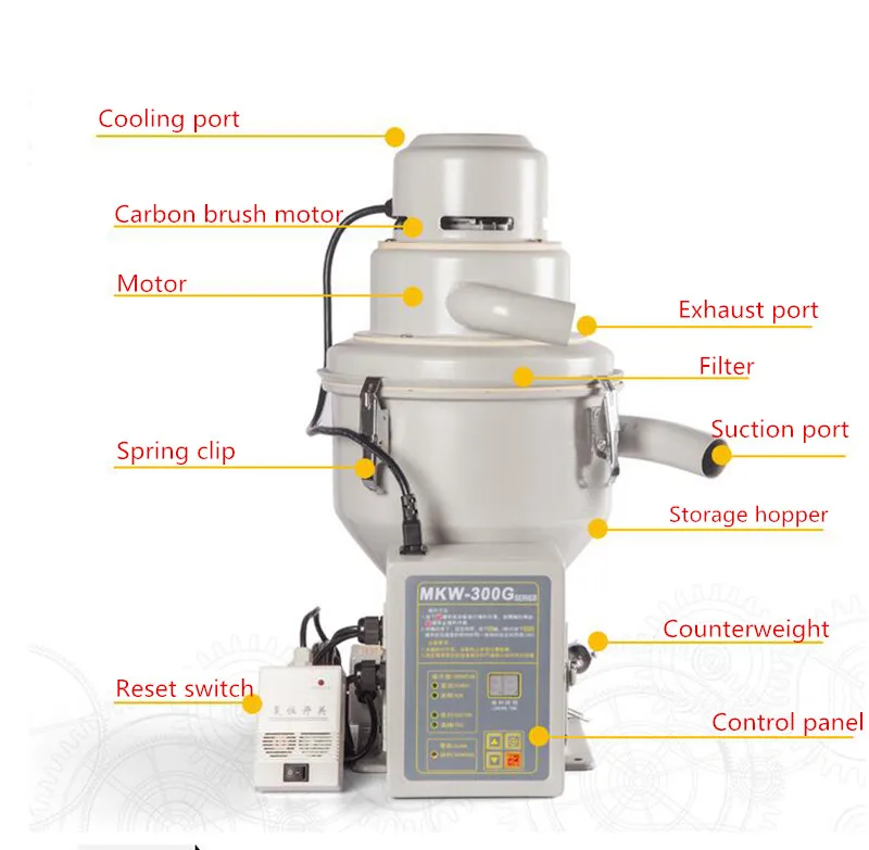 300KG/7.5L Automatic Vacuum Material Loader Feeder Suction Feeding Machine 220V 