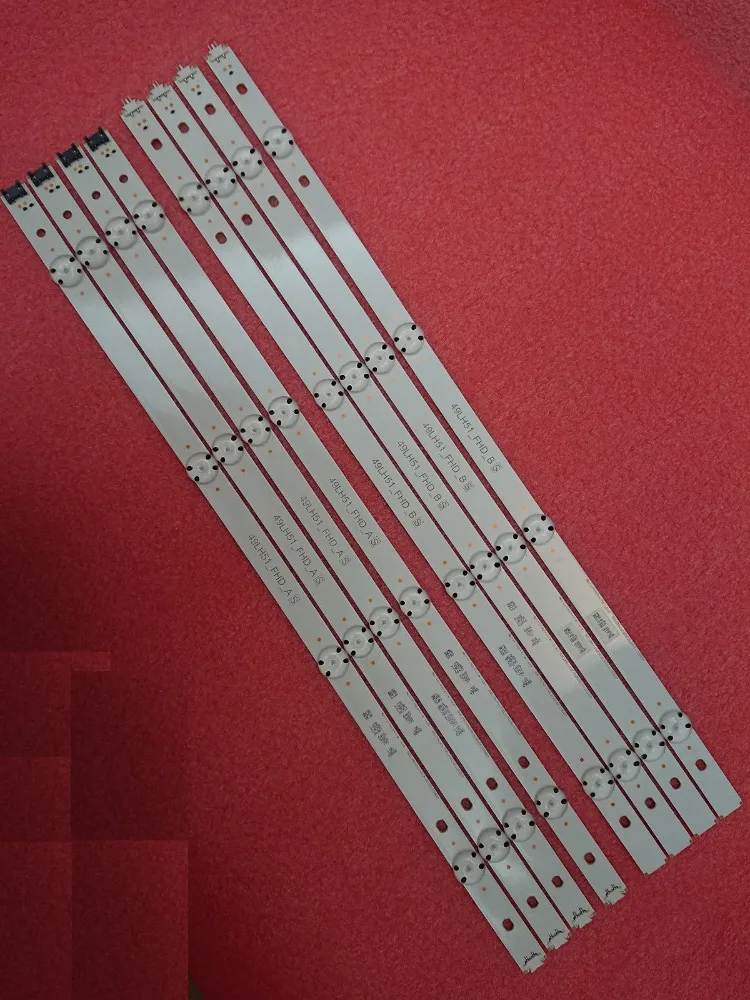 Светодиодная лента для подсветки 8 шт./компл. 49LH5100 49LH5700 49LH510V 49LJ510M 49LH570A 49UM6950