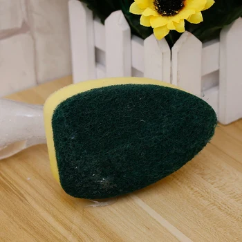 

New Kitchen Cleaning Brush Scrubber Washing Dish Bowl With Refill Liquid Soap Replaceable Sponge Kitchen Pot Cleaner Washing Too