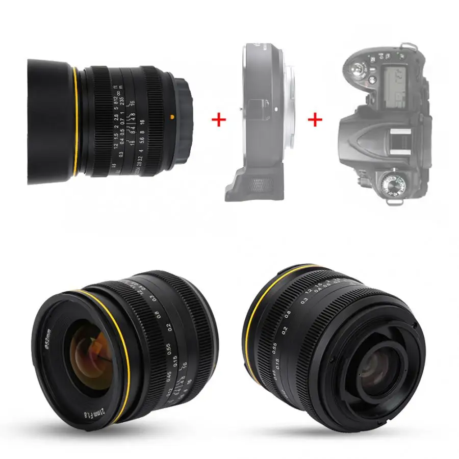 Kamlan 21 мм F1.8 портативная Водонепроницаемая беззеркальная камера ручной постоянный фокус Prime объектив для Canon EOS-M для sony E для Fuji FX/M4/3
