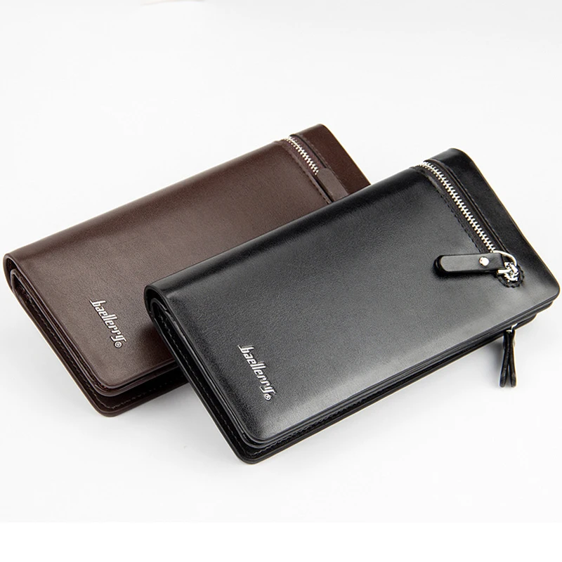 Длинный кожаный кошелек для визиток мужской бумажник кошелек|leather men's wallet|brand men