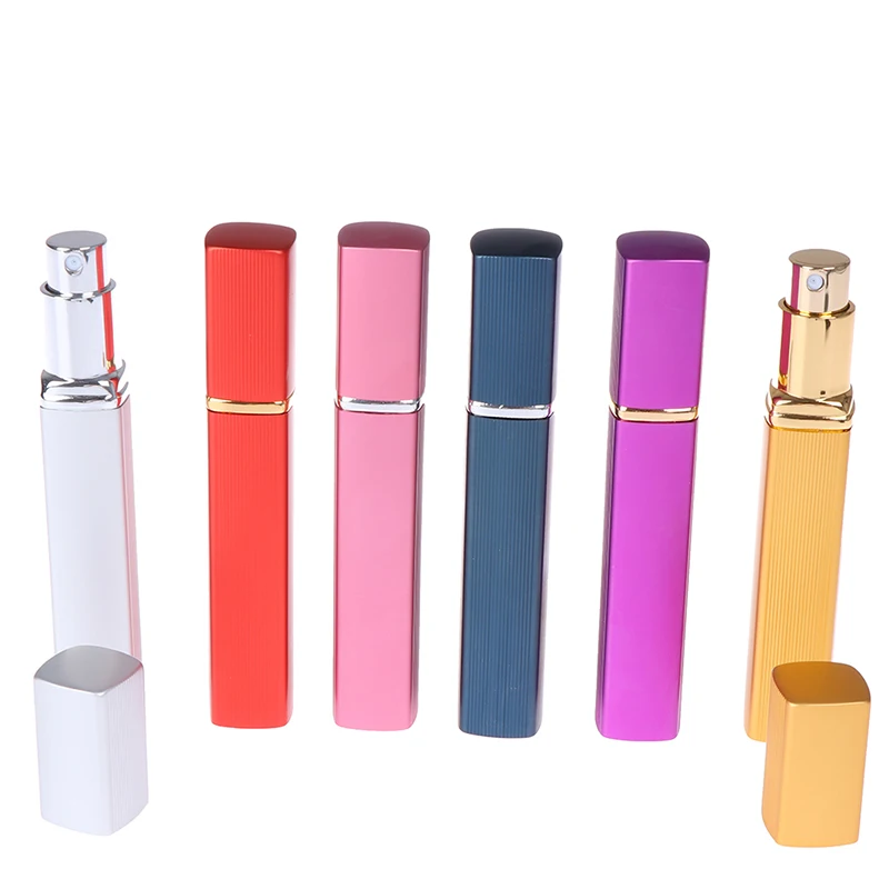 12Ml Perfume Atomizer Empty Bottle Aluminum Nozzle Spray Refillable Bottles Portable Travel Cosmetic Container Metal Case