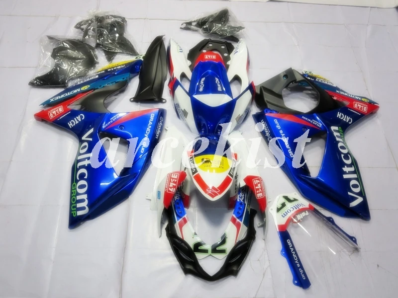 Инъекций ABS Полный обтекатели комплект подходит для Suzuki GSXR1000 K9 2009 2010 GSX-R1000 09, 10, 11, 12, 13, 14, 15, 16 лет тела комплект синего цвета