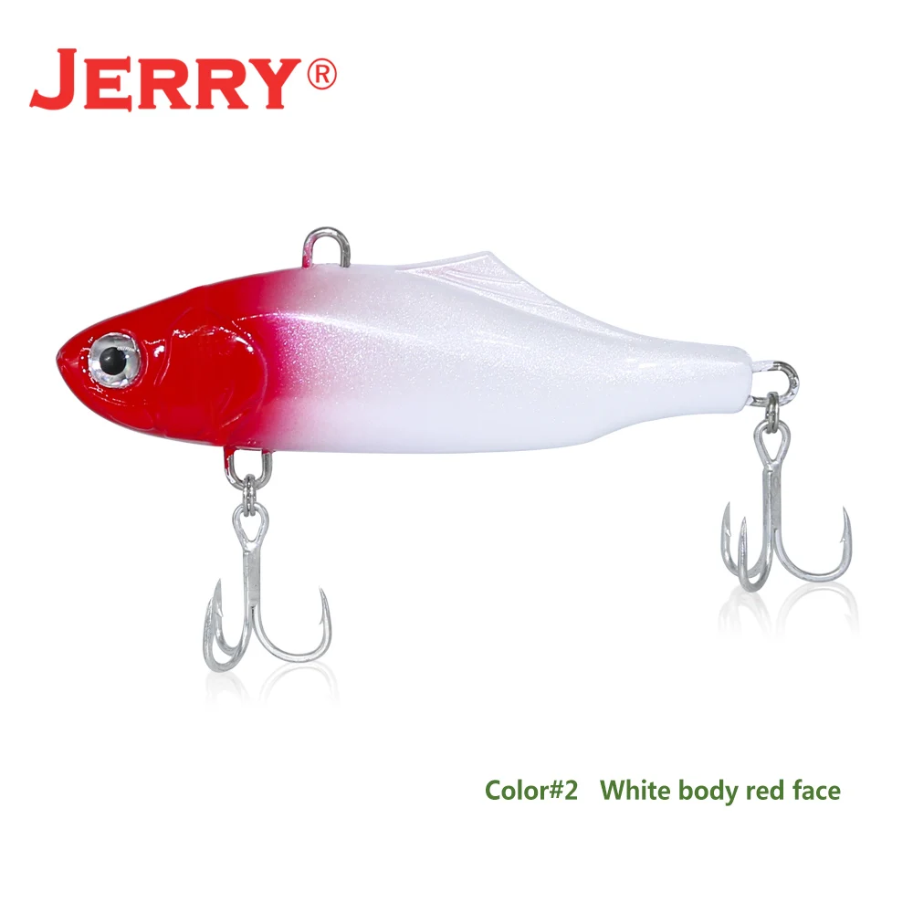 white body red face Jerry 1 шт. 7 см 23 г Тонущая VIB лезвие Вибрация литье жесткая приманка искусственные морские пресноводные рыболовные приманки - Цвет: white body red face