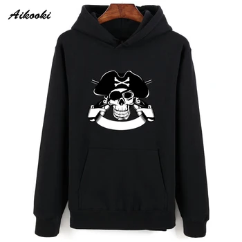 

Aikooki Fashion Skeleton Hooded Autumn Hoodies Men/women Casual Streetwear Funny Pirates Printing Boys Hoodies Sweatshirts Tops