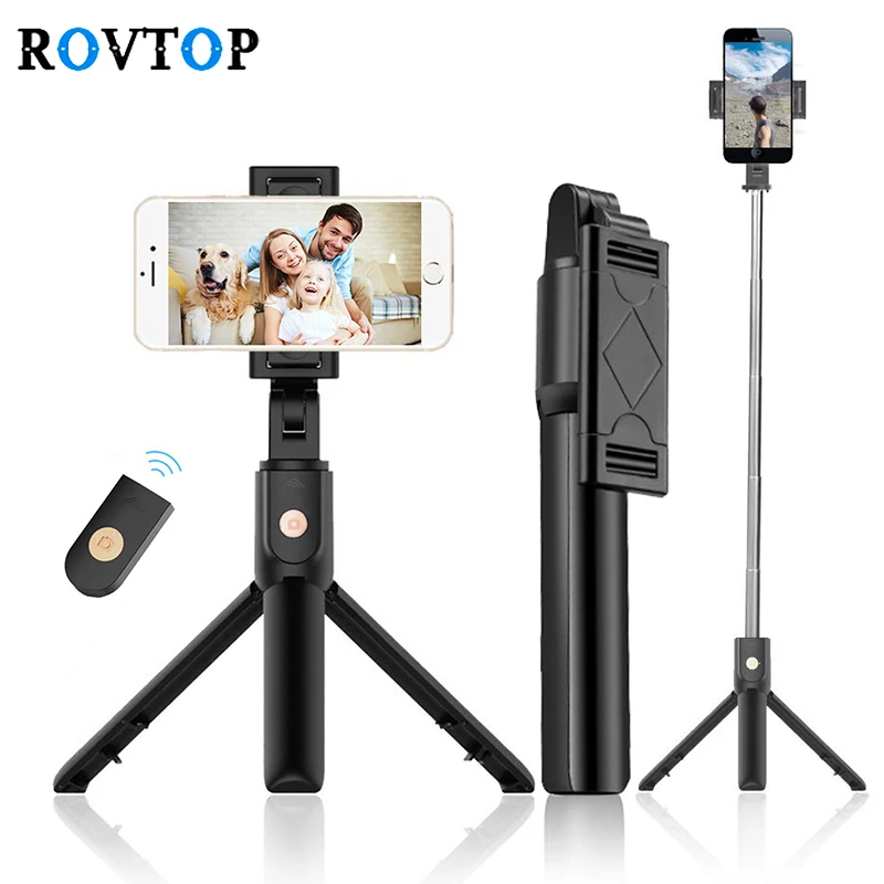 

Rovtop Portable Bluetooth 4.0 Selfie Stick Mini Tripod For iPhone Android Smartphone Foldable Handheld Monopod Shutter Remote