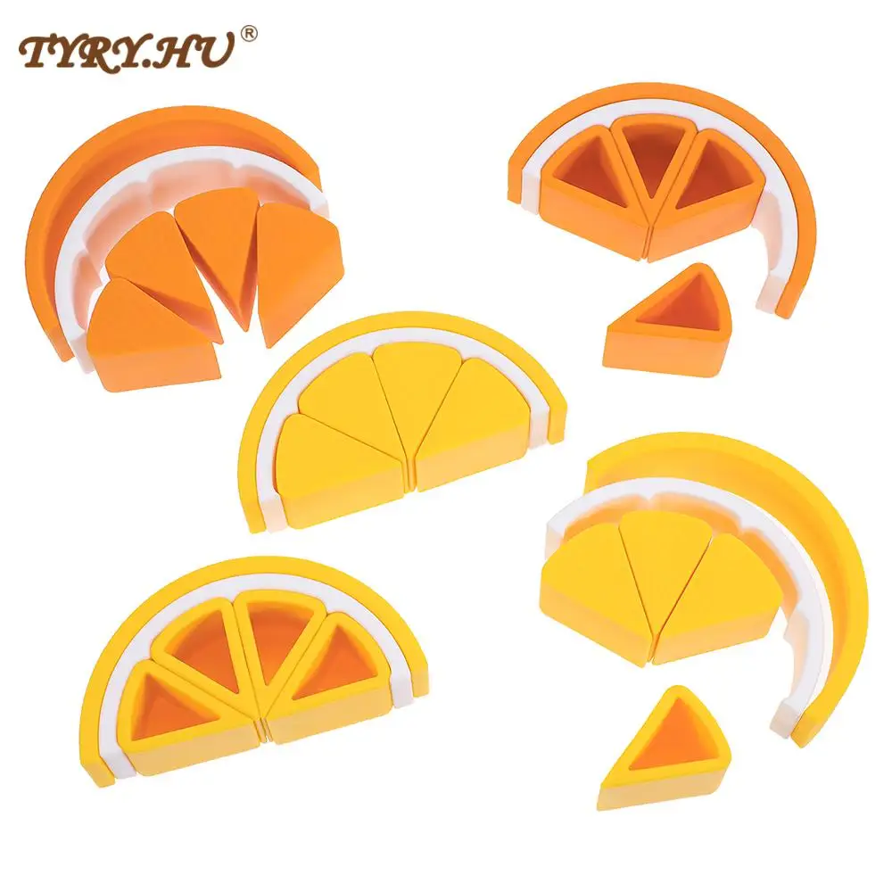 

TYRY.HU Newest Baby Silicone Fruit Set Tower Toy Puzzle Silicone Fruit Pile Tower Children Early Education Intelligence
