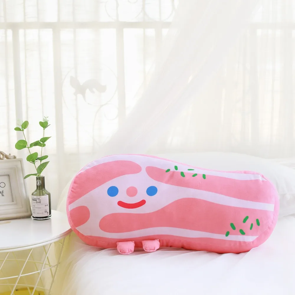 Корейская поп Kawaii плюшевая подушка с беконом, мягкая милая мягкая подушка, кукла из свинины, рождественские подарки, детские игрушки