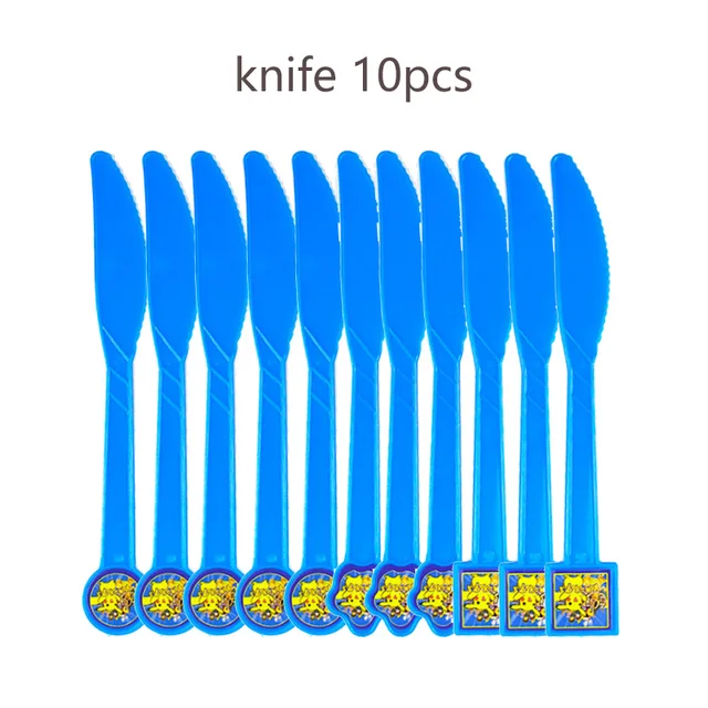 Pokemon Birthday Party Tool Props Straw Banner Baby Shower Party Supplies Wedding Balloon Decoration Pikachu Topper Boy Surprise 10PCS knife