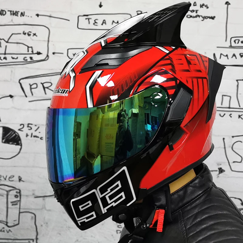 JIEKAI 902 мотоциклетный шлем для мужчин и женщин в четыре сезона, универсальный Анти-туман, полностью покрытый локомотив, предотвращающий туман шлем - Цвет: d12